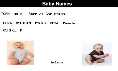 tosh baby names